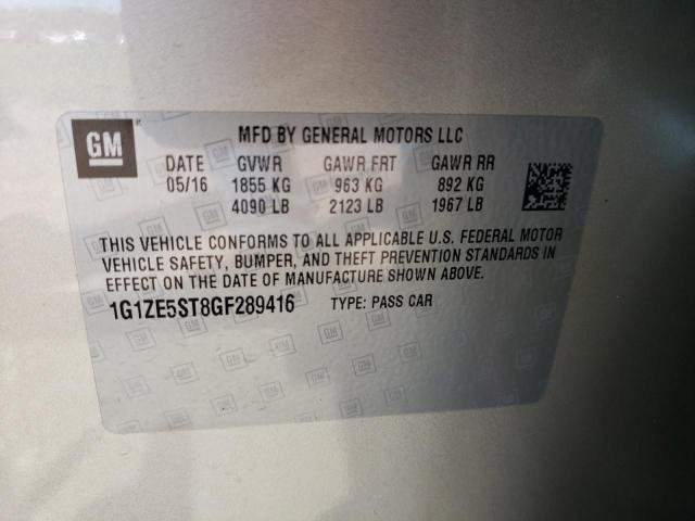 2016 CHEVROLET MALIBU LT - 1G1ZE5ST8GF289416