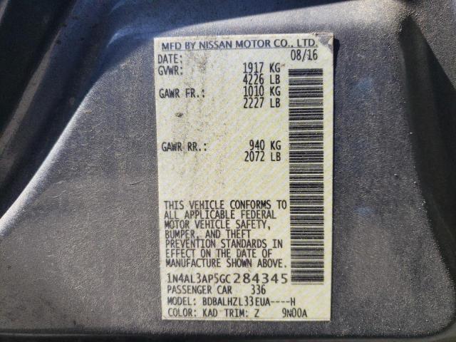 2016 NISSAN ALTIMA 2.5 - 1N4AL3AP5GC284345