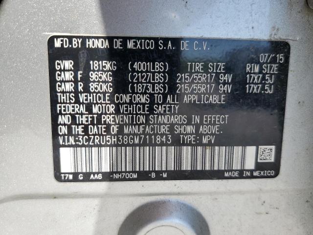 2016 HONDA HR-V LX - 3CZRU5H38GM711843