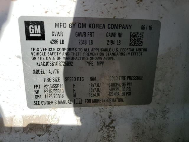 2016 BUICK ENCORE - KL4CJCSB1GB725092