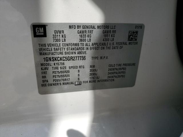 2016 CHEVROLET TAHOE K150 - 1GNSKCKC5GR277736