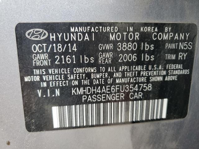 2015 HYUNDAI ELANTRA SE - KMHDH4AE6FU354758