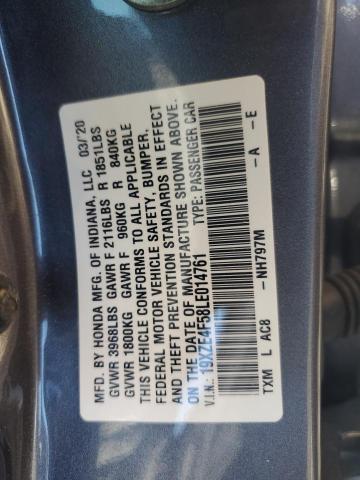 2020 HONDA INSIGHT EX 19XZE4F58LE014761