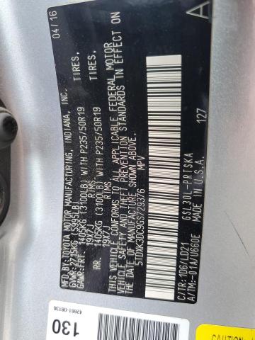 2016 TOYOTA SIENNA SE 5TDXK3DC9GS729376