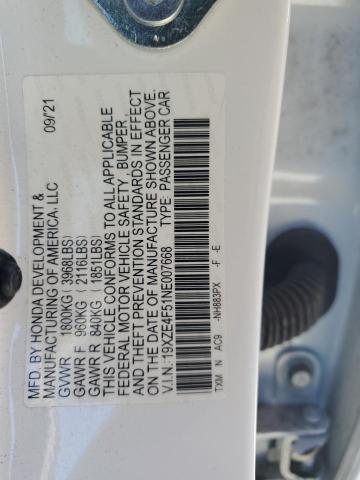 2022 HONDA INSIGHT EX 19XZE4F51NE007668