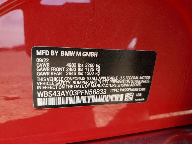 2023 BMW M3 COMPETI - WBS43AY03PFN58833