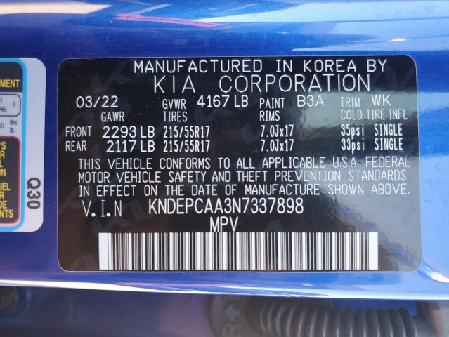 2022 KIA SELTOS LX KNDEPCAA3N7337898
