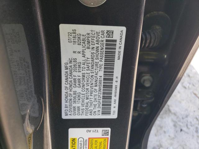 2022 HONDA CIVIC LX - 2HGFE2F23NH596614