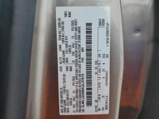 2019 LINCOLN MKC SELECT 5LMCJ2D96KUL37615
