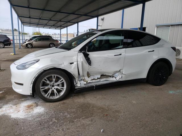 TESLA MODEL Y 2022 white  electric 7SAYGAEE9NF384400 photo #1