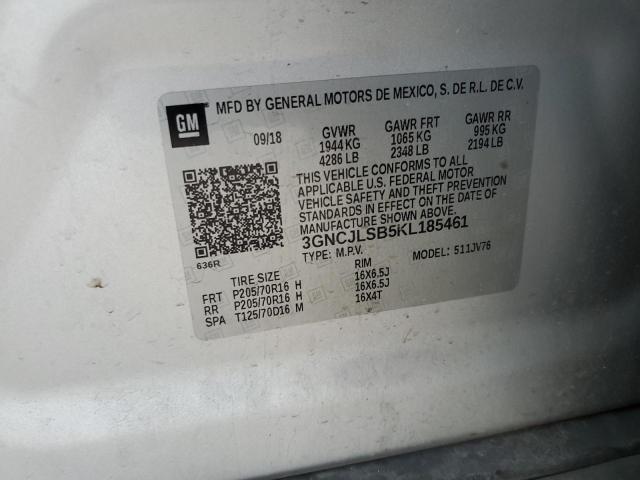 2019 CHEVROLET TRAX 1LT - 3GNCJLSB5KL185461