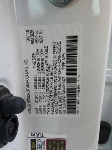 2019 HONDA CR-V EXL - 5J6RW2H84KA019427