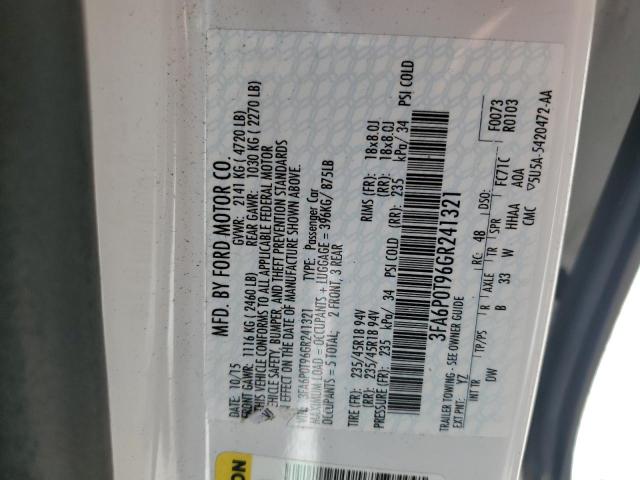 2016 FORD FUSION SE - 3FA6P0T96GR241321