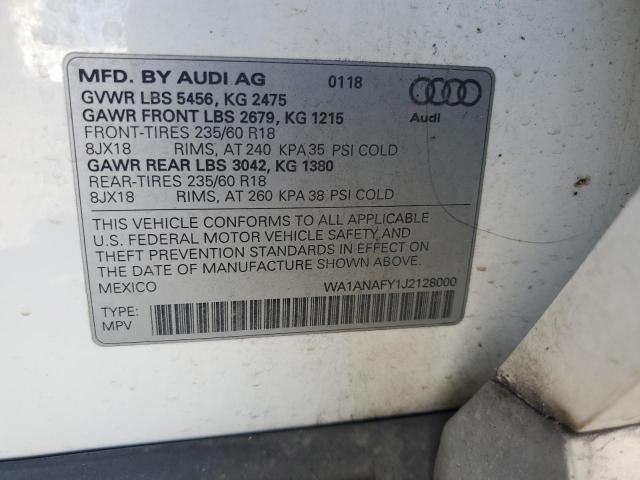 2018 AUDI Q5 PREMIUM - WA1ANAFY1J2128000