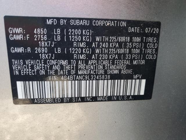2020 SUBARU OUTBACK LI - 4S4BTANC9L3245838