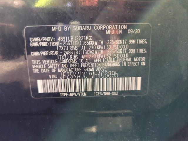 2021 SUBARU FORESTER JF2SKADC7MH406895
