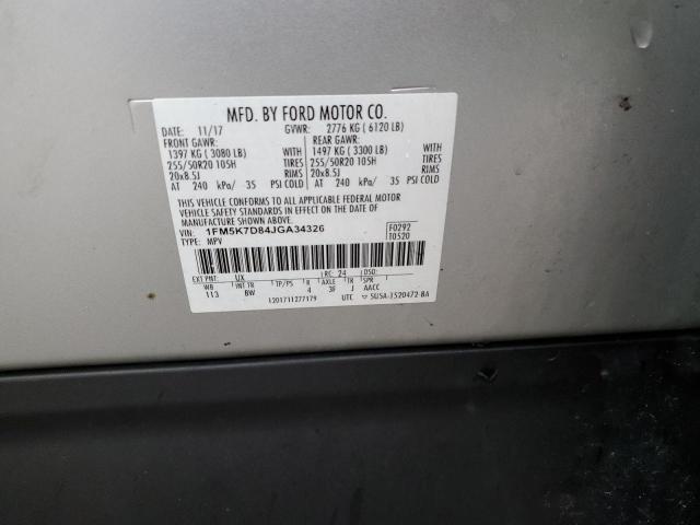 2018 FORD EXPLORER X - 1FM5K7D84JGA34326