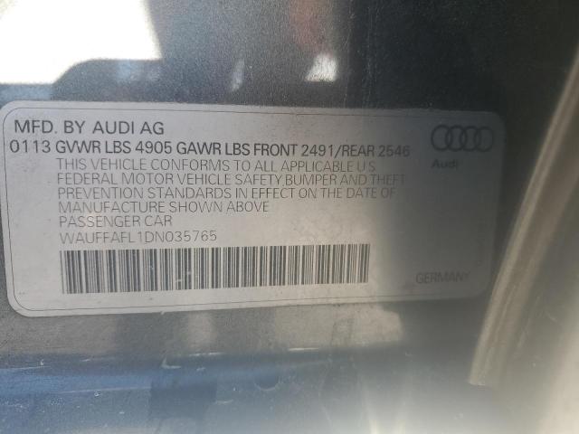 2013 AUDI A4 PREMIUM - WAUFFAFL1DN035765