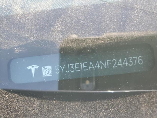 2022 TESLA MODEL 3 - 5YJ3E1EA4NF244376