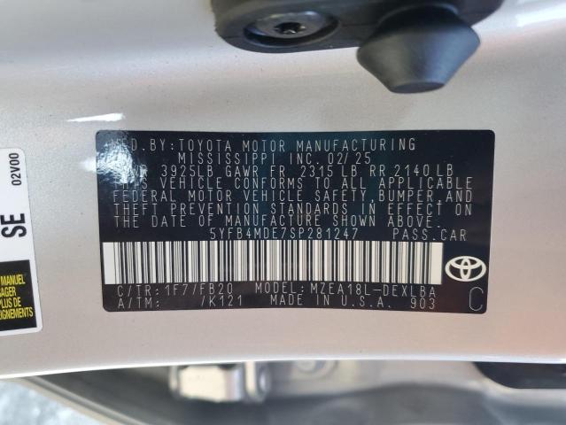 2025 TOYOTA COROLLA LE - 5YFB4MDE7SP281247