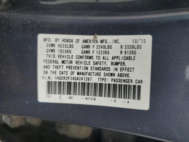 2016 HONDA ACCORD LX - 1HGCR2F34GA041267