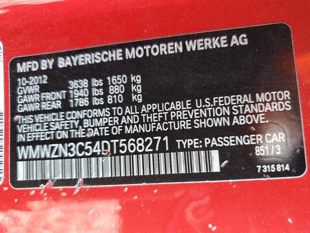 2013 MINI COOPER - WMWZN3C54DT568271