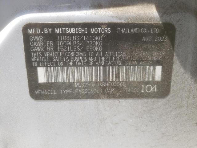 2024 MITSUBISHI MIRAGE G4 - ML32FUFJXRHF03568