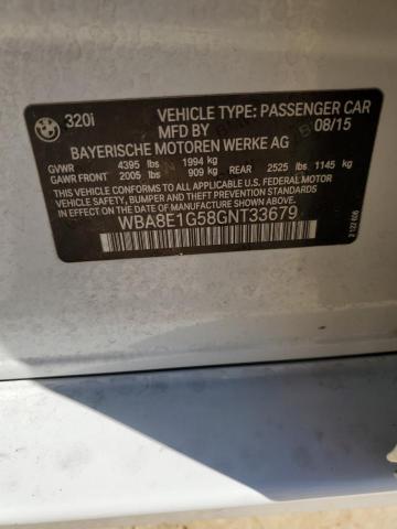 2016 BMW 320 I - WBA8E1G58GNT33679