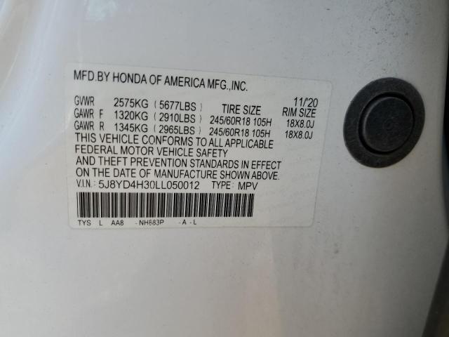 2020 ACURA MDX 5J8YD4H30LL050012