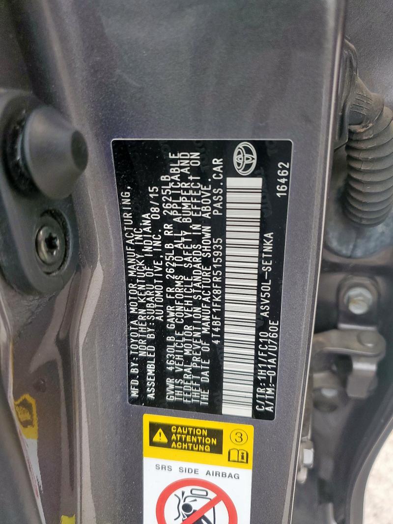 2015 TOYOTA CAMRY LE - 4T4BF1FK8FR515935