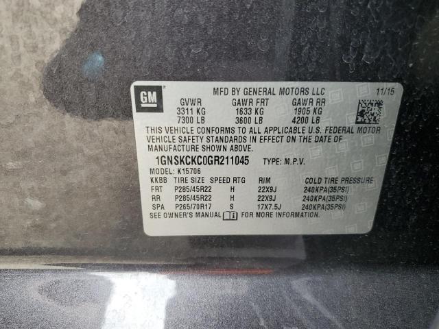 2016 CHEVROLET TAHOE K150 1GNSKCKC0GR211045