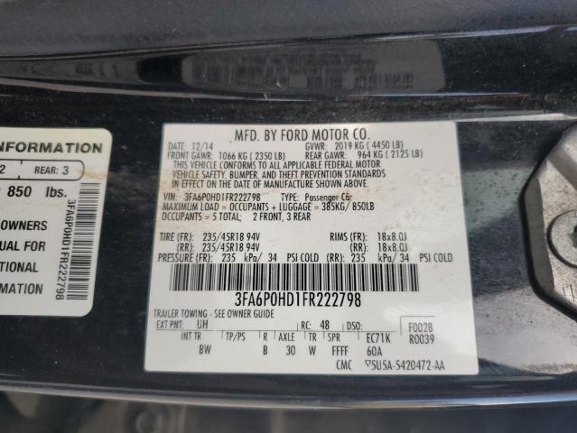 2015 FORD FUSION SE - 3FA6P0HD1FR222798