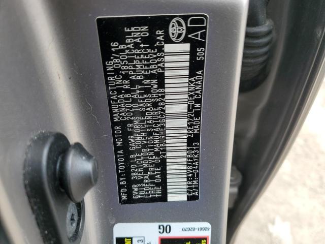 2016 TOYOTA COROLLA L - 2T1BURHE3GC728218