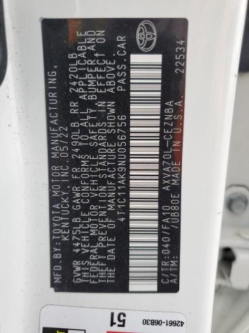 2022 TOYOTA CAMRY LE - 4T1C11AK9NU056756