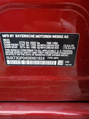 2025 BMW X3 M50 5UX73GP04S9X61924