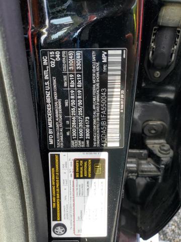2015 MERCEDES-BENZ ML 350 - 4JGDA5JB1FA550043