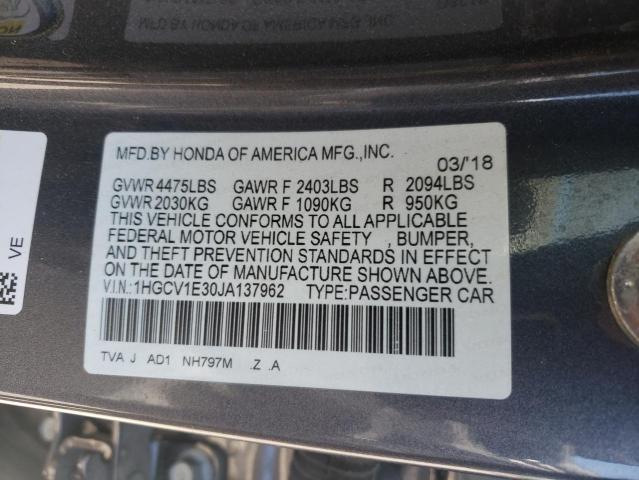 2018 HONDA ACCORD SPO - 1HGCV1E30JA137962