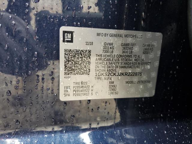 2019 GMC YUKON DENA 1GKS2CKJ2KR222875