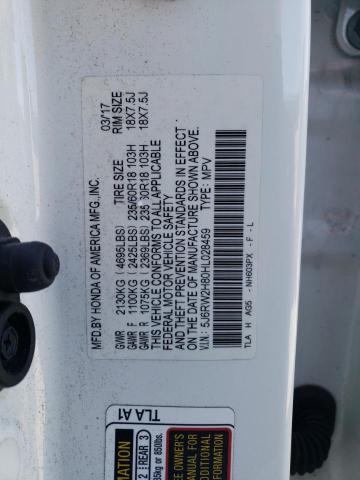2017 HONDA CR-V EXL - 5J6RW2H80HL028459