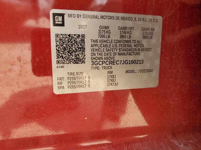 2018 CHEVROLET SILVERADO - 3GCPCREC7JG190213