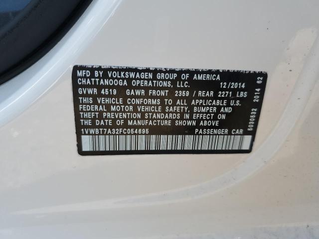 2015 VOLKSWAGEN PASSAT SE - 1VWBT7A32FC054695
