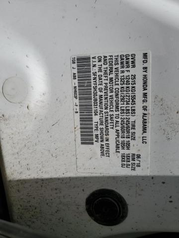 2018 HONDA PILOT EX 5FNYF5H30JB031104