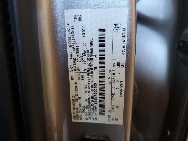 2022 FORD F150 SUPER - 1FTFW1E86NFB30009