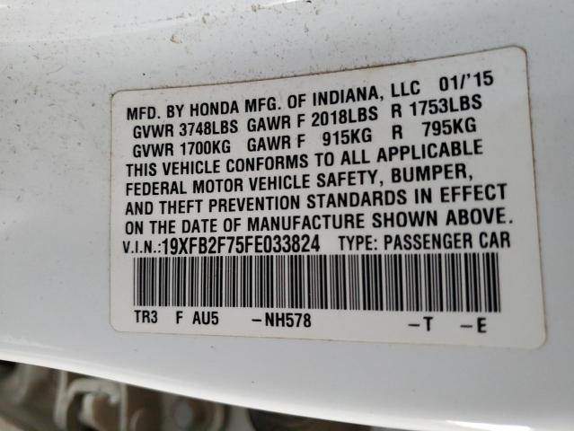 2015 HONDA CIVIC SE 19XFB2F75FE033824