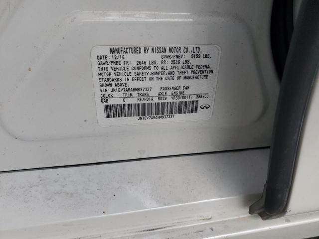 2017 INFINITI Q50 PREMIU - JN1EV7AR4HM837337
