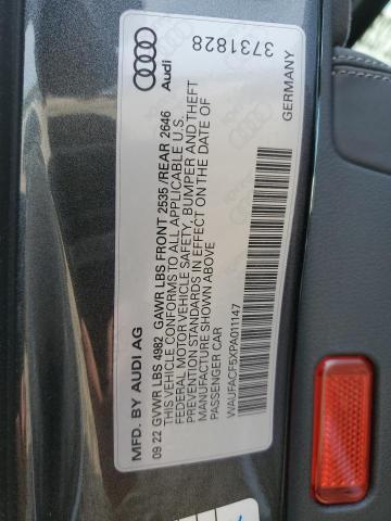 2023 AUDI A5 PREMIUM WAUFACF5XPA011147