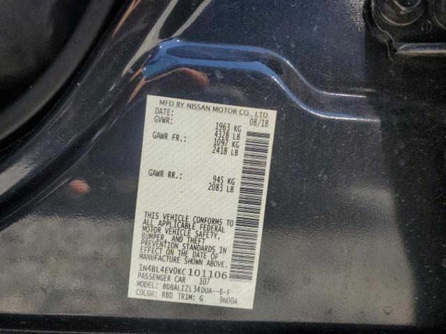 2019 NISSAN ALTIMA SL - 1N4BL4EV0KC101106