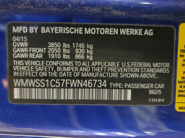 2015 MINI COOPER PAC WMWSS1C57FWN46734