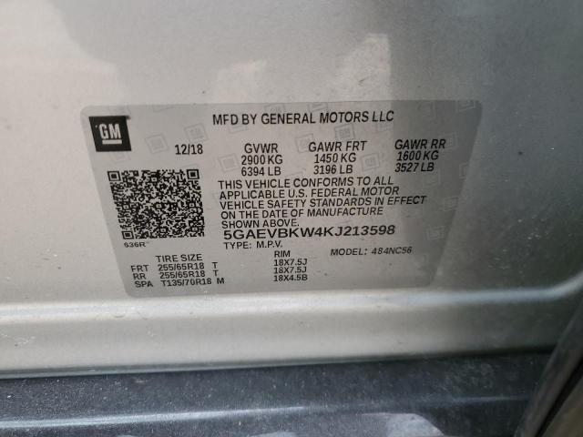 2019 BUICK ENCLAVE PR - 5GAEVBKW4KJ213598