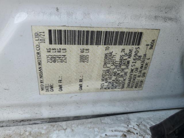 2021 NISSAN MAXIMA PLA - 1N4AA6FV3MC516905